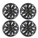 17-23 Tesla Model 3 18'' Cyclone Wheel Hubcaps Rim Covers Matte Black 4PCS