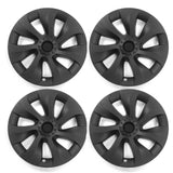 20-23 Tesla Model Y 19'' Cyclone Wheel Hubcaps Rim Covers Matte Black 4PCS