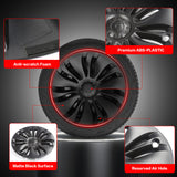 20-23 Tesla Y 19'' Uberturbine Wheel Hubcaps Rim Covers Matte Black 4PCS