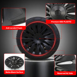 20-23 Tesla Model Y 19'' Hurricane Wheel Hubcaps Rim Covers Matte Black 4PCS