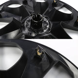 20-23 Tesla Model Y 19'' Large Blade Wheel Hubcaps Rim Cover Matte Black 4PC