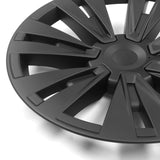 20-23 Tesla Model Y 19'' X Plaid Wheel Hubcaps Rim Covers Matte Black 4PCS