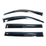 08-13 Toyota Highlander PC Window Visors Deflector With Chrome Trim 4PCS