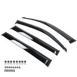 08-13 Toyota Highlander PC Window Visors Deflector With Chrome Trim 4PCS