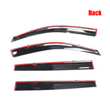 14-19 Toyota Highlander PC Window Visors Deflector With Chrome Trim 4PCS