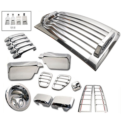 06-10 Hummer H3 Tail Light Mirror Handle Antenna Intake Cover Trim ABS Chrome