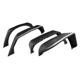 07-18 Jeep Wrangler JK Flat Style Fender Flares Textured Black ABS