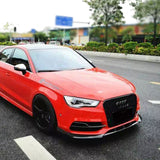 15-17 Audi S3 8V Sedan JC Style Front Bumper Lip - Carbon Fiber