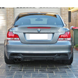 07-13 BMW E82 M-Tech M Sport 1 Series Rear Bumper Lip Diffuser Carbon Fiber