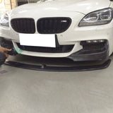 12-17 BMW 6 Series F12 F13 M Sport P Style Front Bumper Lip + Splitters - CF