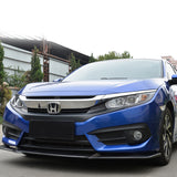 16-18 Honda Civic Sedan Coupe Front Bumper Splitter Lip - Carbon Fiber