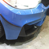 15-19 BMW F80 F82 F83 P Style Front Bumper Lip Splitters - Carbon Fiber