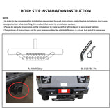 Universal Hitch Step Bumper Guard For Cabs W/ 2Inch Receiver 31.5Inch Long Steel