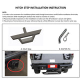 Universal Hitch Step Bumper Guard For Cabs W/ 2Inch Receiver 31.5Inch Long V2