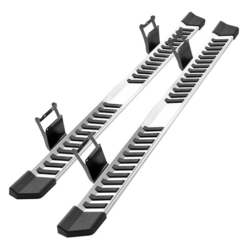 15-22 Ford F150 Super Cab V Style Running Boards Side Step Bar Silver