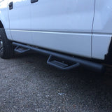 09-14 Ford F150 Crew Cab V1 Style Side Step Nerf Bar Running Board Black