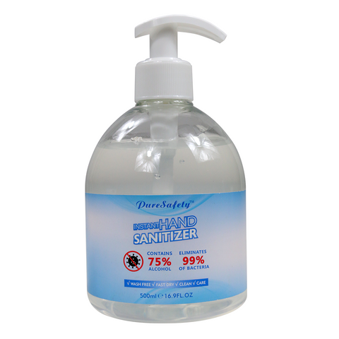 Hand Sanitizer 16.9 Fl oz / 500ml Pump Bottle 75% Alcohol Disinfectant