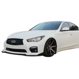 14-17 Infiniti Q50 Sport ST Style Front Bumper Lip Carbon Fiber