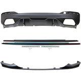 17-18 BMW 5 Series G30 MP Style Front Lip & Side Sill & Type2 Diffuser