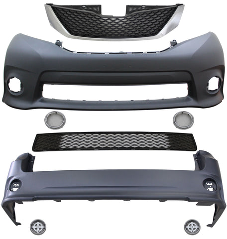 11-15 Toyota Sienna SE Style Body Kit Front Bumper +Rear Bumper+Grille