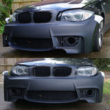 07-13 BMW E82 E88 E87 E81 1M Style Front Bumper with Front Grille