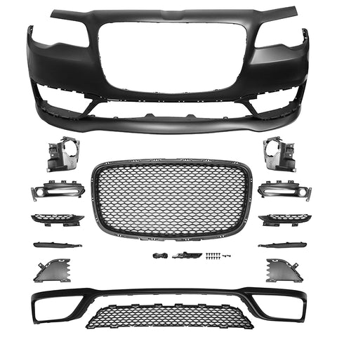 15-22 Chrysler 300 S Model Front Bumper Cover W/Grille & W/O Parking Sensor