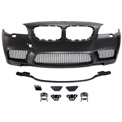 11-16 F10 4Dr M5 Style Front Bumper Bodykit with Mesh - PP Polypropylene