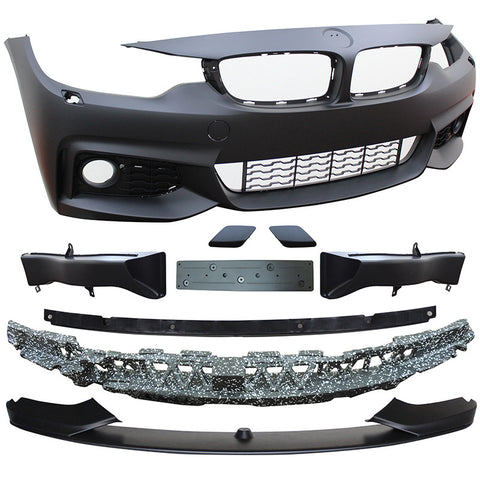 14-16 BMW F32 F36 4 Series Front Bumper M-Performance Style with Fog Lamp Cover