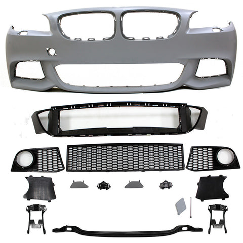 11-16 F10 Front Bumper Fog Cover Conversion M-Tech M-sport Style
