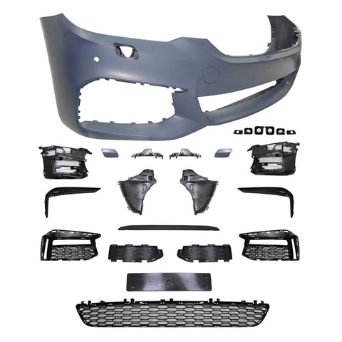 17-18 BMW G30 5 Series M-Tech Front Bumper Cover DRL Mesh - PP