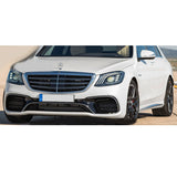 17-19 Mercedes Benz W222 S550 S600 AMG Style Front Bumper Cover Conversion With PDC Holes