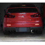 08-15 Mitsubishi Lancer EVO Rear Bumper Conversion Cover Single Outlet - PP