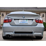 06-11 BMW E90 E91 3-Series M3 Style Rear Bumper with Diffuser Single Outlet