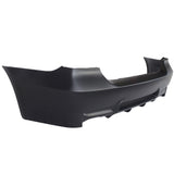 06-11 BMW E90 E91 3-Series M3 Style Rear Bumper with Diffuser Single Outlet