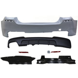 11-16 F10 528i M-P Style Rear Bumper Cover Twin Muffler Single Outlet