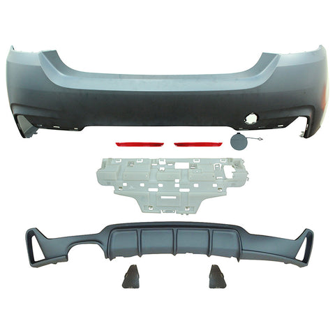 14-16 BMW F32 428i M-Performance Style Rear Bumper with Diffuser (OO---)