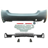 14-16 F32 428i Rear Bumper Cover Twin Dual Outlet M-Performance Style - PP