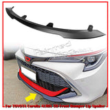 19-20 Toyota Corolla 5Door Front Bumper Lip Chin Spoiler - ABS Matte Black