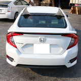 16-18 Honda Civic 10th X Sedan 4Dr Type-R Roof Spoiler - Unpainted ABS