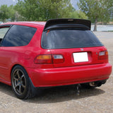 92-95 Civic 3D Hatchback JDM BYS Style Roof Spoiler Wing - Matte Black ABS