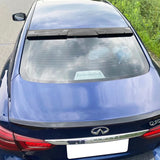 14-22 Infiniti Q50 V Style Rear Window Roof Spoiler - Carbon Fiber Print