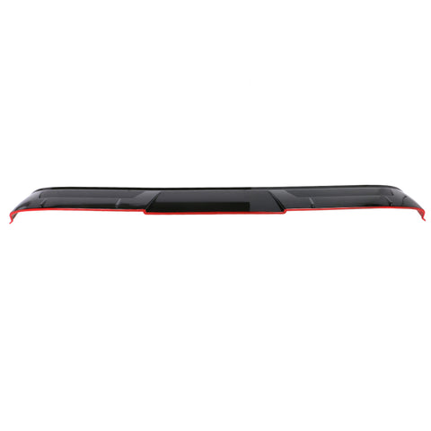 18-22 Toyota Camry V2 Style Roof Spoiler - Gloss Black & Red lip ABS