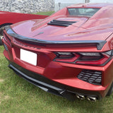 20-22 Chevy Corvette C8 Trunk Spoiler Low Profile Style - Carbon Fiber Print