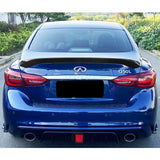 14-22 Infiniti Q50 AS Style Rear Trunk Spoiler Wing - Carbon Fiber Print ABS