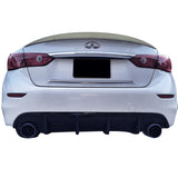 14-17 Infiniti Q50 rear Trunk spoiler Wing ABS with Black Primer