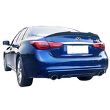 14-20 Infiniti Q50 PSM Style Trunk Lid Spoiler Wing - Matte Black ABS