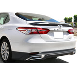 18-22 Toyota Camry LE MD Style Trunk Spoiler - Gloss Black With Chrome Trim