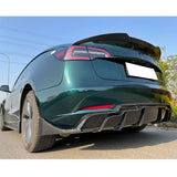 17-23 Tesla Model 3 Rear Trunk Spoiler Wing - Carbon Fiber Print