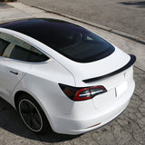 17-23 Tesla Model 3 IK Style Trunk Spoiler Wing - Matte Carbon Fiber