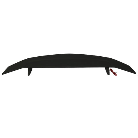 Universal Matte Black 2 Post Trunk Spoiler Wing with 3rd Brake LED Light - ABS